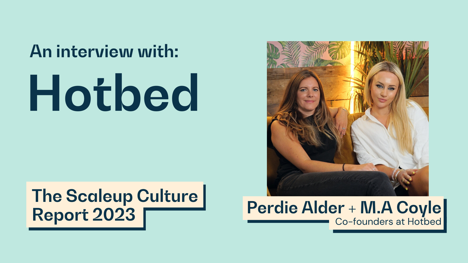 How to get culture right from the outset An interview with Hotbed